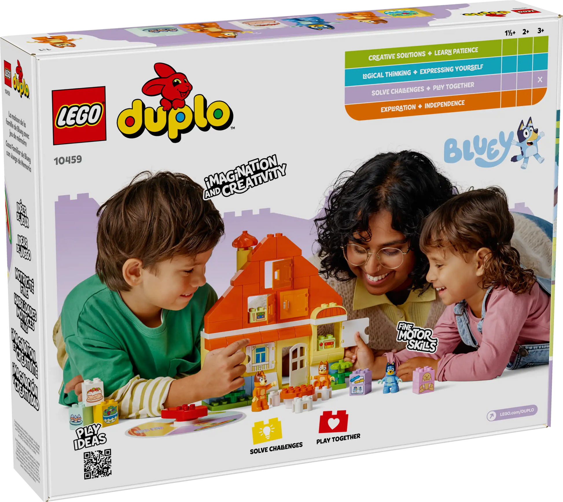The Legos - Toyhouse LEGO® DUPLO® Bluey's Family House with Memory Game playset inspires imagination, creativity, and fine motor skills in kids ages 2+, featuring interactive house and figures for family fun.