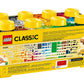 The LEGO® Classic Medium Creative Brick Box by Legos - Toyhouse features 484 pieces in a yellow storage box with a transparent lid. Set number 10696, ideal for creative building and vehicle play. Suitable for ages 4 and up.