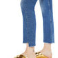 High Waisted Ride Ankle Step Fray