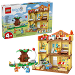 LEGO® Bluey's Family House by Legos - Toyhouse includes 346 pieces to build Bluey’s home with characters and accessories. Recommended for ages 4+, it’s a great set for fans of Bluey toys! Box and assembled house shown.