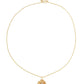 The Anabel Aram Wildflowers Pendant Necklace features a single flower-shaped centerpiece on a delicate chain, dipped in 18k gold and displayed against a white background.