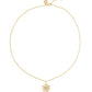 The Anabel Aram Wildflowers Pendant Necklace features a delicate 18k gold-dipped chain and a small flower-shaped pendant with white petals and a gold center.