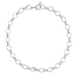Anabel Aram Neptune Chain necklace in silver, featuring repeating circular links with banded accents and a lobster claw clasp.