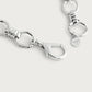 Anabel Aram Neptune Chain Necklace in silver featuring large interconnected circular links and a lobster clasp closure.