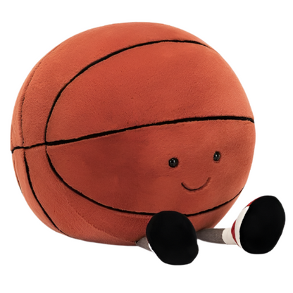 Jellycat stuffed basketball plushie.