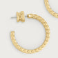 Anabel Aram Cheval Braided Hoop earrings in 18K gold plate with a textured, equestrian-inspired braided design.