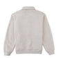 The Boys’ Stefano Polo Pullover by Gingersnaps is a light gray, long-sleeve French terry sweatshirt shown from the back. It features a flat collar, ribbed hem and cuffs, and has a plain design with no visible logos or patterns.