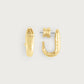 Milos Fish Hoop Earrings in 18K gold plate.