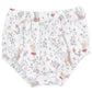 Angel Dear Baby Girls’ and Girls’ Jennifer Dress and Bloomer features a white bamboo bloomer with an elastic waistband and cuffs, adorned with a pastel woodland animal and floral print.