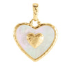Heart Radiant Charm - Pearl Gold