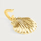 The Anabel Aram Scallop Shell Charm is a gold-toned metal keyring inspired by ocean jewelry, shown against a plain light background.