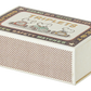 The Maileg Baby Triplets in Box features a rectangular box with a vintage "Triplets" label, Grand Old Match Factory branding, cartoon cars, cozy space for baby mice inside, and brown match striking surfaces on the sides.