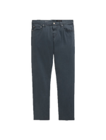 The Tellis Modern Slim Denim jeans by AG Jeans are crafted from Cloud Soft Denim in a dark blue wash, featuring a modern slim silhouette with front and back pockets and a button-and-zip closure, displayed on a white background.