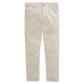 A pair of AG Jeans Tellis Modern Slim Denim jeans in beige, crafted from Cloud Soft Denim with a five-pocket design, shown laid flat against a white background.