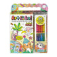 Bright Stripes' Art on the Go! Safari Collage activity pad includes crayons, stickers, and 50 activity pages with colorful animal illustrations—perfect for any art station.