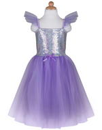 A Great Pretenders Sequins Princess Dress with sequined bodice and tulle skirt on a mannequin, perfect for a princess on a special occasion.