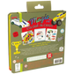 Green box of Floss and Rock’s “Magic Color Changing Water Cards – Cars,” featuring 10 reusable color-changing water cards with racing-themed illustrations and 1 magic water pen, plus product details on the back—the perfect travel toy for creative fun on the go.