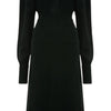 Long Sleeve Polo Collar Midi - Black