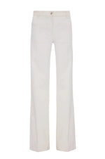 The Alina Stretch Jean by Victoria Beckham, a high-waisted style made from stretch denim with front pockets and button closure, is displayed against a plain background.