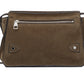 Brown Proenza Schouler Suede Beacon Saddle Bag with front zipper pocket and adjustable strap.