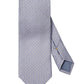 The Eton Geometric Print Silk Tie features a light blue hue with a subtle geometric pattern and a discreet gold tie pin on the back—ideal for elevating classic suiting.