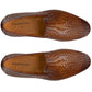 Brown Magnanni Herrera Woven Loafers, elegantly shown from above on a white background.
