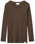The Baby Boys’ and Boys’ Merino Long Sleeve Knitted T-Shirt by Copenhagen Colors is shown flat on a white background.