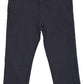 Copenhagen Colors Baby Boys’ and Boys’ Slim Twill Chinos in dark blue with front pockets, belt loops, adjustable waist, and button closure laid flat on a white background.