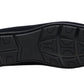 The image highlights the textured sole of the Magnanni Monterey Braid Bit Driver Loafer, with its black grip-patterned design that complements the supple calfskin upper of this traditional driving shoe.