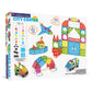 Magnatiles City Center 110-Piece Set box features vibrant magnetic tile constructions, vehicles, and an illustrated parts guide on the packaging—ideal for sparking creativity and imaginative city planner play adventures with this inspiring building toy set.