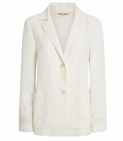 Emporio Sirenuse Grace Palm Embroidered Blazer