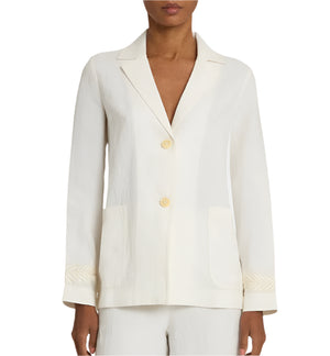 Emporio Sirenuse Grace Palm Embroidered Blazer