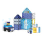 The Magnatiles Police Station 35-Piece Set is a magnetic building set with a police car, two figures, accessories, and a light-and-sound tile for interactive play.