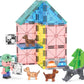 The Magnatiles Puppy Park 27-Piece Set lets kids build a two-story house with toy dogs, a tree, a human figure, and pet-themed accessories—perfect for creative play with pet pals.