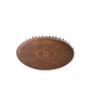 Barberino's Beard Brush: oval wooden brush with short, densely packed natural bristles and an engraved "B" logo on top. Ideal for beard grooming, shown on a plain white background.