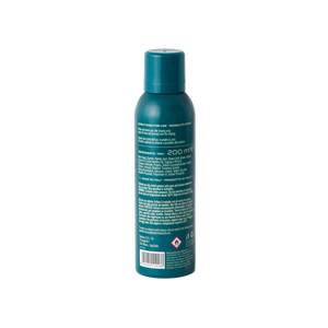 A teal aerosol can of Barberino's Smooth Irritation-Free Shaving Foam is shown from the back, with white text listing product info, ingredients, usage directions, and safety warnings—perfect for a smooth shave and gentle on sensitive skin.