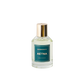 A clear glass bottle of Barberino’s Aetna Perfume Cologne, featuring a green label and gold cap, is photographed against a white background. Inspired by Sicily’s Mount Etna.