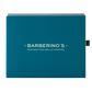 A teal rectangular box with "Barberino’s" in white on the front, containing the Cruelty Free Shaving Brush—ideal for traditional shave lovers or those who enjoy lathering shaving soap with a synthetic brush.