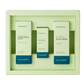 The Barberino's Perfect Shaving Set includes three grooming essentials—after-shave balm, pre-shave oil, and brushless shave cream—beautifully arranged in a light green display case.