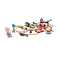 Brio's wooden toy train set with people and cars.