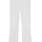The Reboot Crop by Frame: white mid-rise bootcut jeans made from an ultra-stretchy cotton blend, shown on a plain white background.