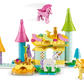 The LEGO® Creator™ 3-in-1 Unicorn Castle by Legos - Toyhouse features pastel towers, a yellow house, golden fountain, and three unicorn figures including a pink flying unicorn.