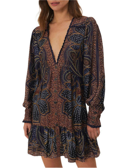 FARM Rio Floral Glam Blue Mini Dress | Print/Blue | Size M | Shopbop FARM Rio Floral Glam Blue Mini Dress | Print/Blue | Size M | Shopbop
