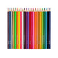 A row of Bright Stripes 24 Colored Pencils on a white background for drawing.