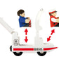 A BRIO World railway set toy car with a man in the driver's seat.