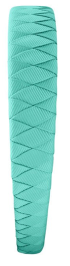 The Milledeux Weave Hairband in Aqua is a sleek, tapered accessory featuring a spiral pattern encircling its design.