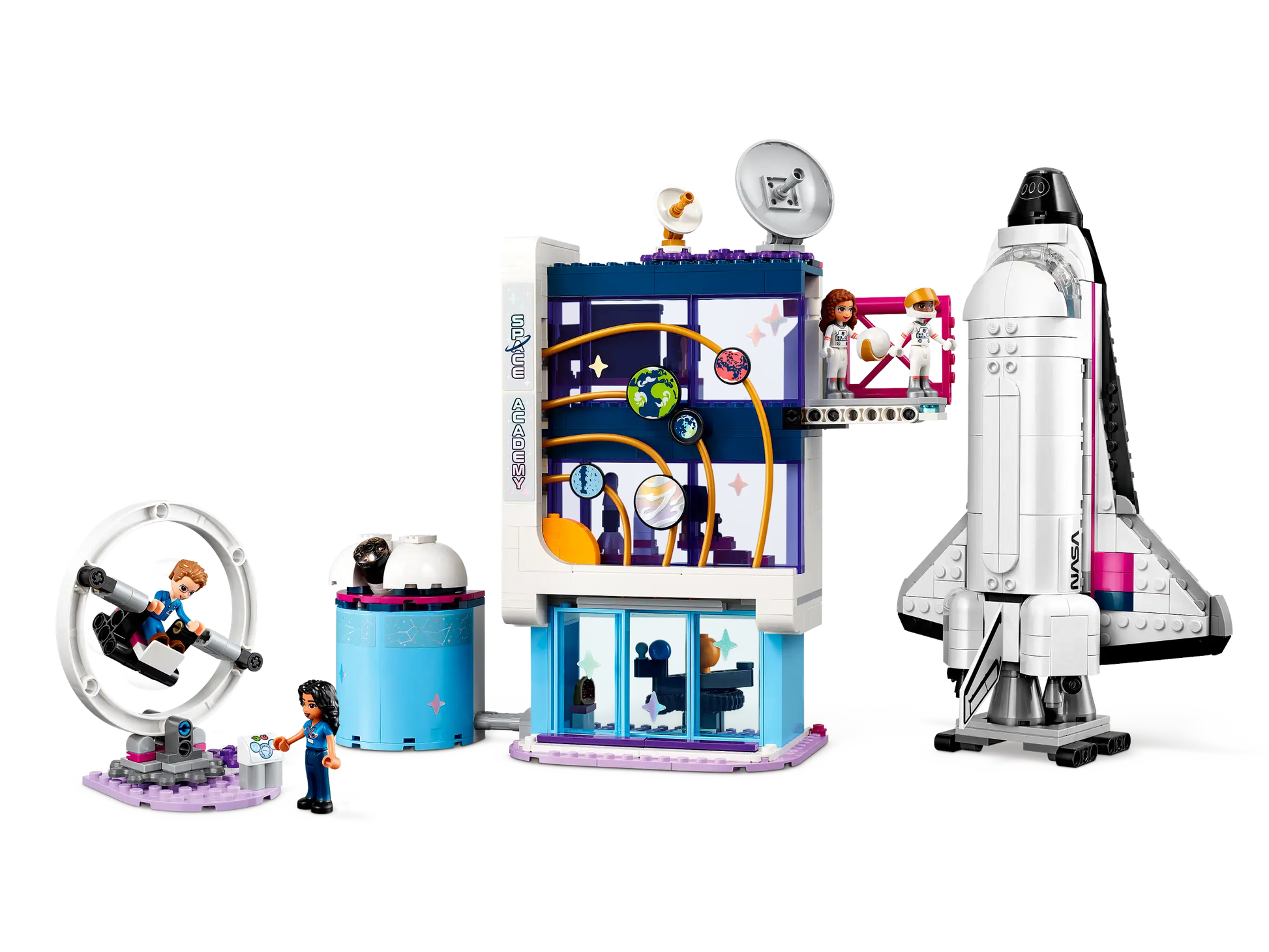 Discover LEGO® Friends Olivia's Space Academy by Legos - Toyhouse, including a space shuttle, astronauts, a control center, and scientific modules. It’s ideal for young explorers and LEGO Friends fans dreaming of stellar adventures through imaginative play.