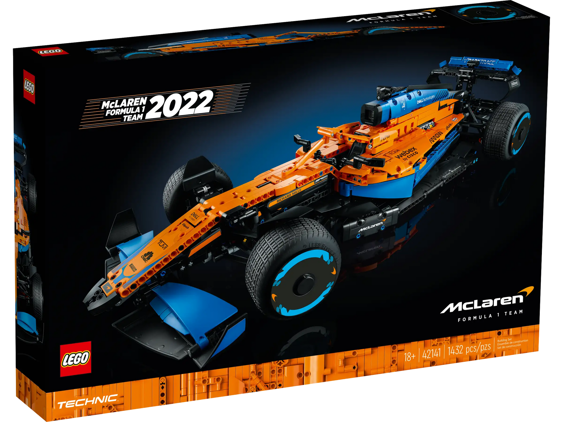 Explore the LEGO® Technic™ McLaren Formula 1™ Race Car set by Legos - Toyhouse. Featuring an orange and blue racer with 1432 pieces, it's ideal for racing fans aged 18+ who crave an exciting building challenge.