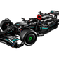 Experience the thrill of assembling the sleek LEGO® Mercedes-AMG F1 W14 E Performance by Legos - Toyhouse. This stunning model features turquoise and silver accents with vibrant logos, capturing cutting-edge aerodynamic design inspired by Formula 1 race cars.