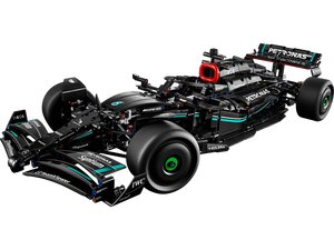 Experience the thrill of assembling the sleek LEGO® Mercedes-AMG F1 W14 E Performance by Legos - Toyhouse. This stunning model features turquoise and silver accents with vibrant logos, capturing cutting-edge aerodynamic design inspired by Formula 1 race cars.